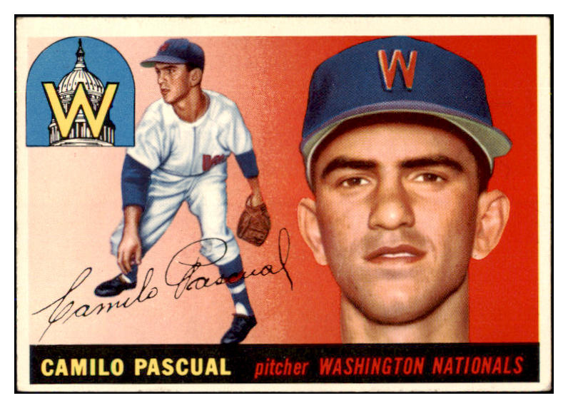 1955 Topps Baseball #084 Camilo Pascual Senators EX-MT 493717