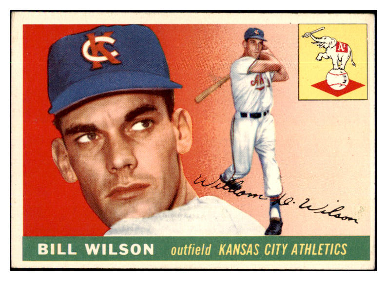 1955 Topps Baseball #086 Bill Wilson A's EX-MT 493718