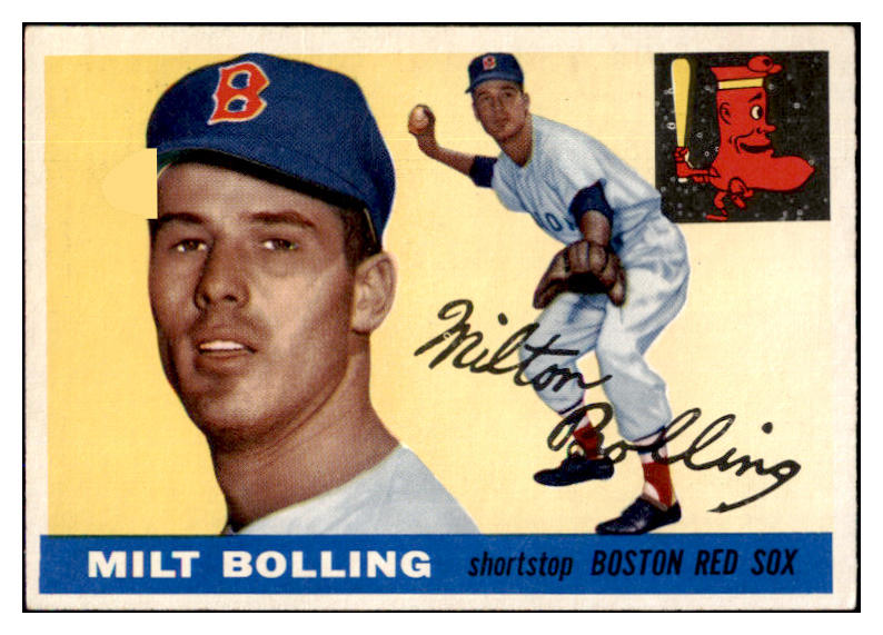 1955 Topps Baseball #091 Milt Bolling Red Sox EX-MT 493722