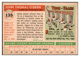 1955 Topps Baseball #135 Johnny O'Brien Pirates EX-MT 493745