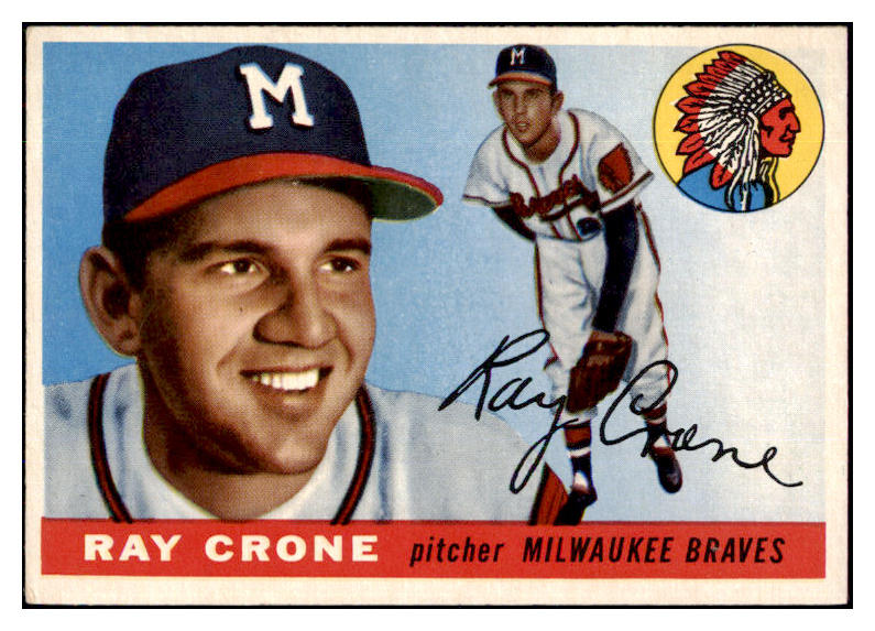 1955 Topps Baseball #149 Ray Crone Braves EX-MT 493760