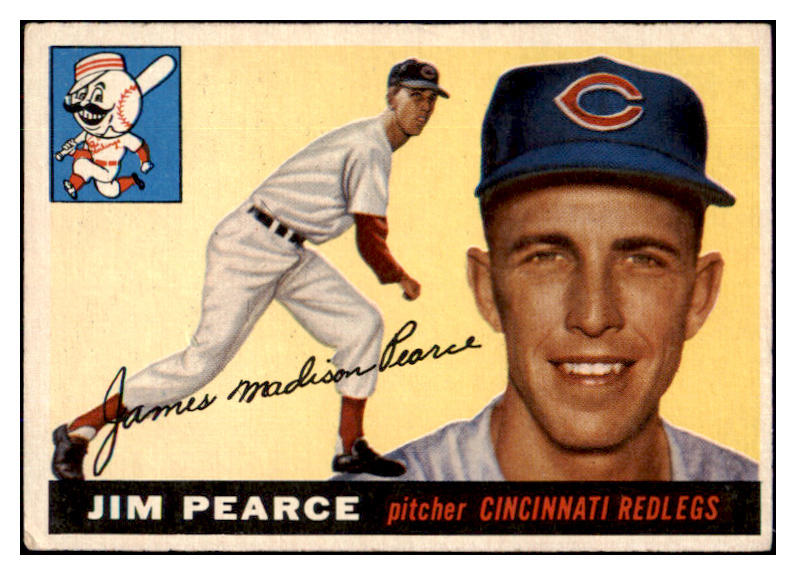 1955 Topps Baseball #170 Jim Pearce Reds VG-EX 493769