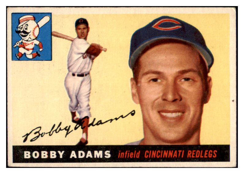 1955 Topps Baseball #178 Bobby Adams Reds VG-EX 493775