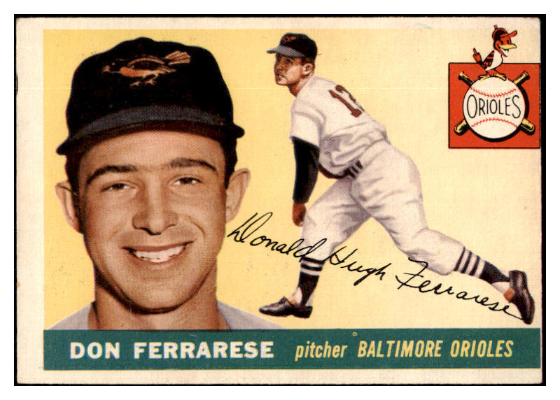 1955 Topps Baseball #185 Don Ferrarese Orioles VG-EX 493781