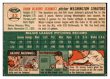 1954 Topps Baseball #033 Johnny Schmitz Senators VG-EX 493800