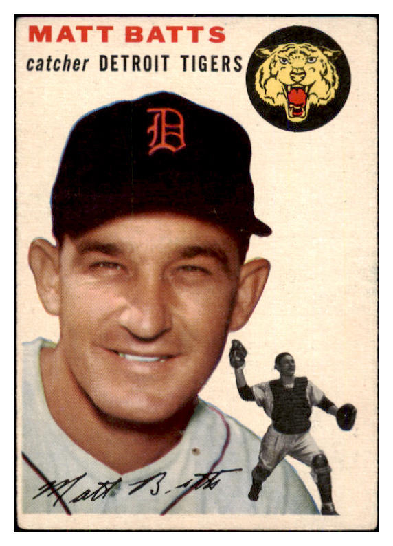 1954 Topps Baseball #088 Matt Batts Tigers VG-EX 493801
