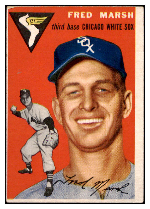 1954 Topps Baseball #218 Fred Marsh White Sox VG-EX 493805