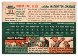 1954 Topps Baseball #091 Bob Oldis Senators VG-EX 493807