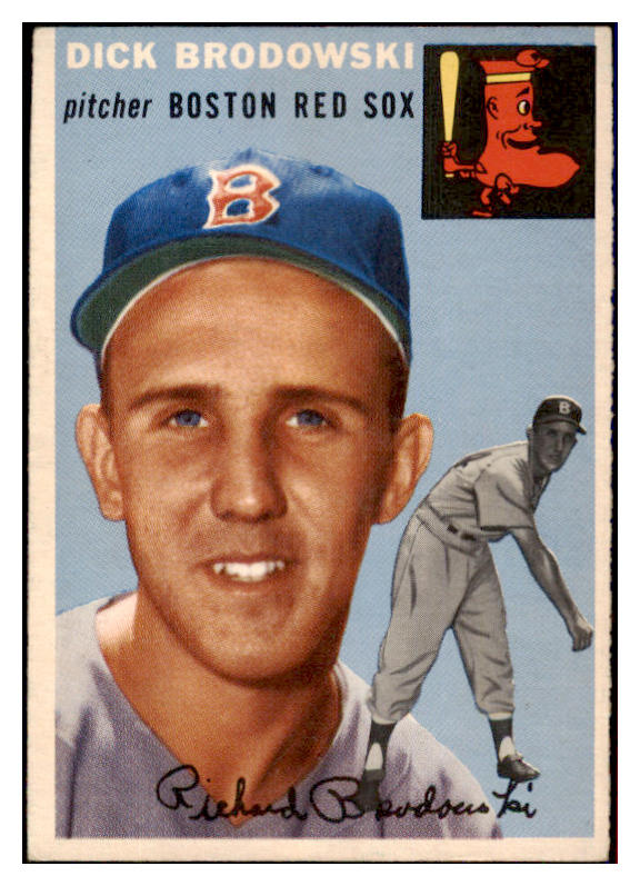 1954 Topps Baseball #221 Dick Brodowski Red Sox EX 493816