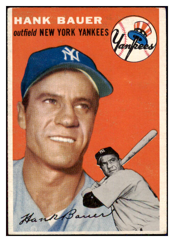 1954 Topps Baseball #130 Hank Bauer Yankees EX 493817