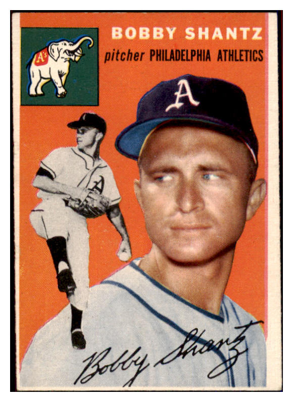 1954 Topps Baseball #021 Bobby Shantz A's EX 493819
