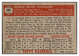 1952 Topps Baseball #197 George Strickland Pirates VG 493833