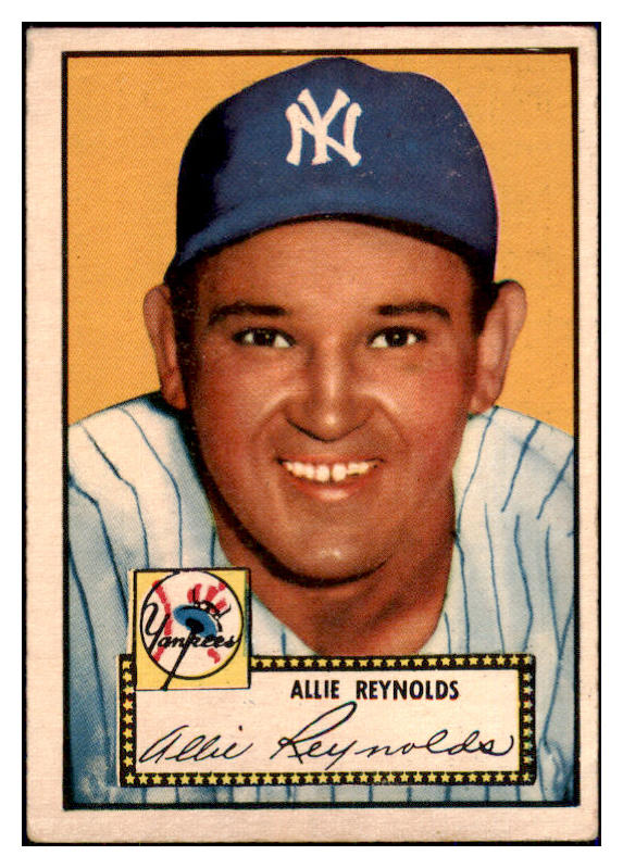 1952 Topps Baseball #067 Allie Reynolds Yankees VG-EX Red 493835