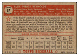 1952 Topps Baseball #067 Allie Reynolds Yankees VG-EX Red 493835