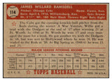 1952 Topps Baseball #114 Willard Ramsdell Cubs VG-EX 493837