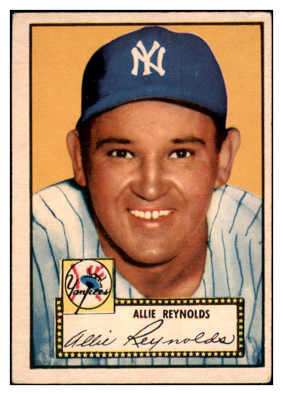 1952 Topps Baseball #067 Allie Reynolds Yankees VG-EX Red 493841
