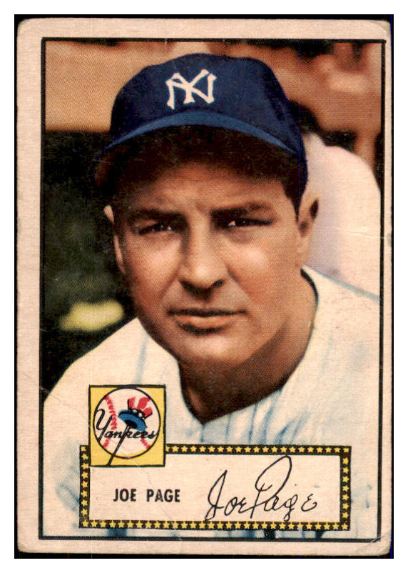 1952 Topps Baseball #048 Joe Page Yankees Fair Red 493845