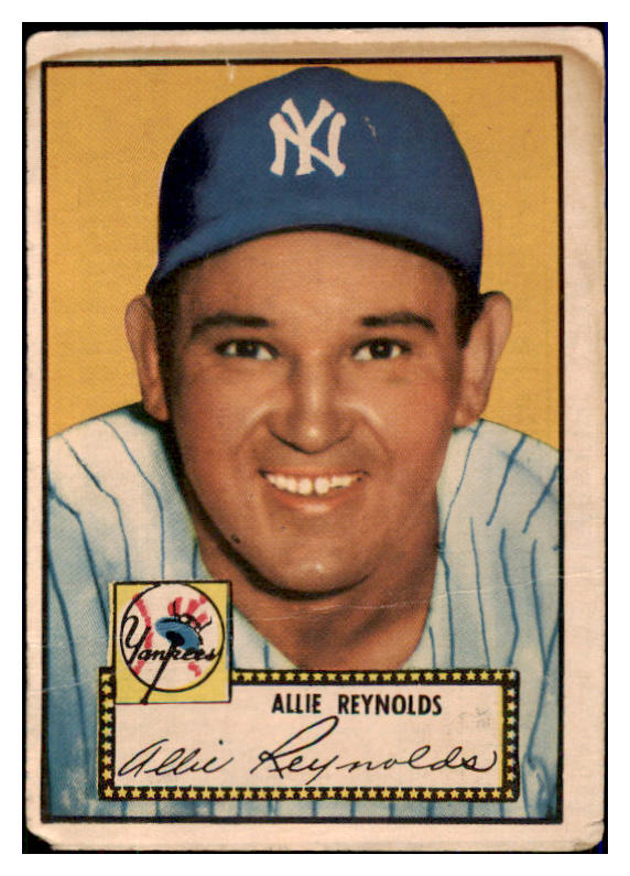 1952 Topps Baseball #067 Allie Reynolds Yankees PR-FR Red 493849