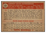 1952 Topps Baseball #118 Ken Raffensberger Reds VG-EX 493856