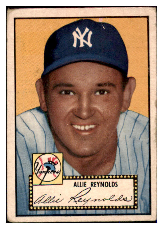 1952 Topps Baseball #067 Allie Reynolds Yankees GD-VG Black 493860