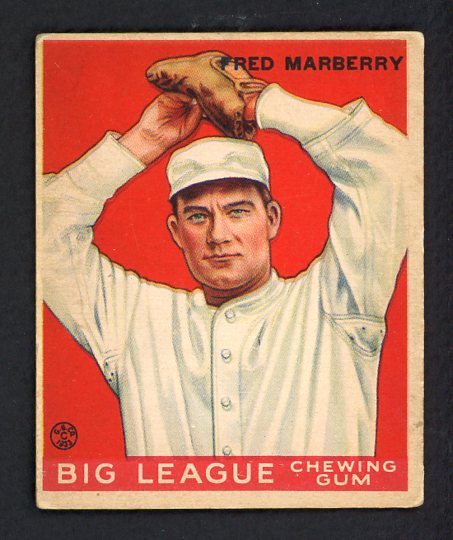 1933 Goudey #104 Fred Marberry Tigers VG-EX 493872