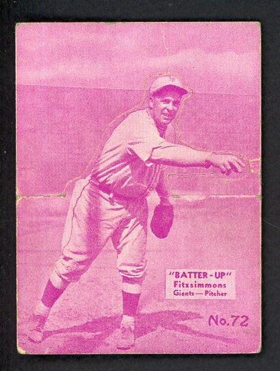 1934-36 Batter Up #072 Fred Fitzsimmons Giants GD-VG 493876