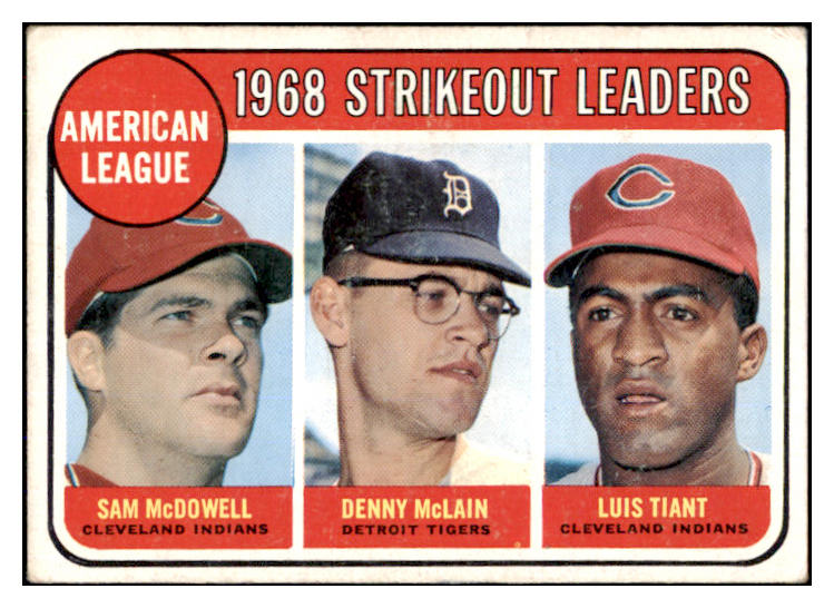 1969 Topps Baseball #011 A.L. Strike Out Leaders Tiant VG-EX 493943