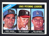 1966 Topps Baseball #223 N.L. Win Leaders Sandy Koufax VG 493945