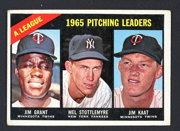 1966 Topps Baseball #224 A.L. Win Leaders Jim Kaat VG-EX 493946