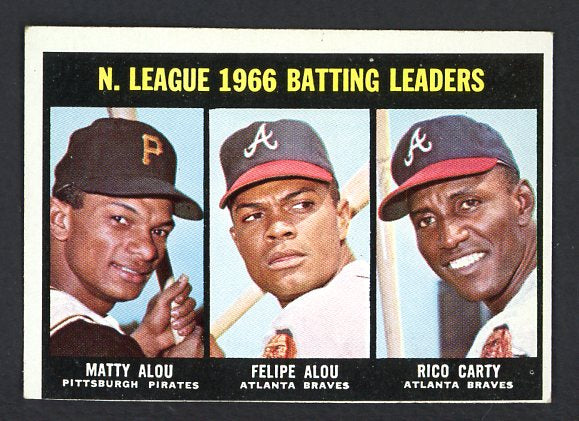 1967 Topps Baseball #240 N.L. Batting Leaders Matty Alou VG-EX 493959