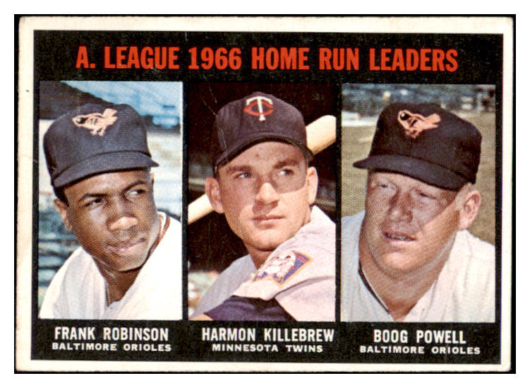 1967 Topps Baseball #243 A.L. Home Run Leaders Robinson VG 493962