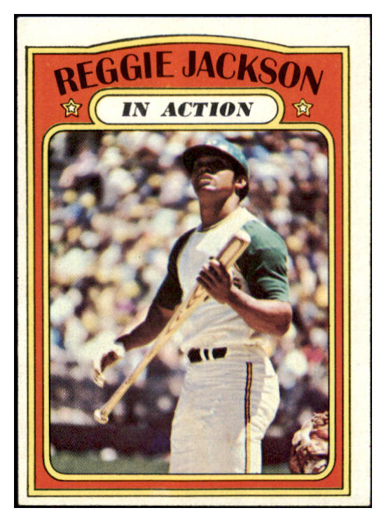 1972 Topps Baseball #436 Reggie Jackson IA A's EX-MT 493966