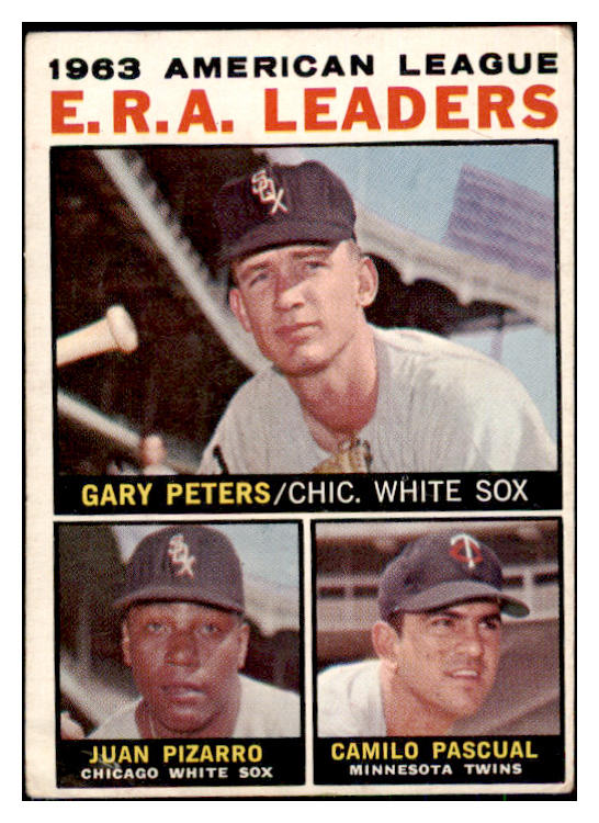 1964 Topps Baseball #002 A.L. ERA Leaders Peters VG 493997