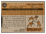 1960 Topps Baseball #136 Jim Kaat Senators PR-FR 494007