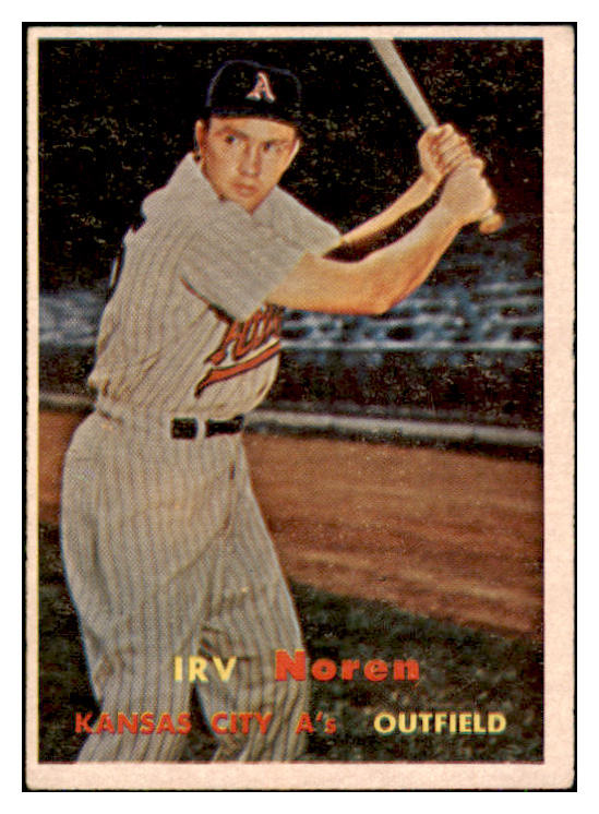1957 Topps Baseball #298 Irv Noren A's VG-EX 494013