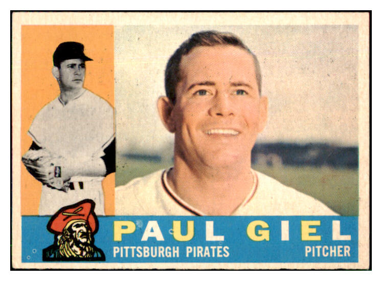 1960 Topps Baseball #526 Paul Giel Pirates EX 494024