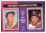 1975 Topps Baseball #200 Mickey Mantle Maury Wills EX 494030