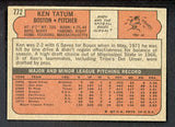 1972 Topps Baseball #772 Ken Tatum Red Sox EX+/EX-MT 494034