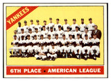 1966 Topps Baseball #092 New York Yankees Team EX 494043