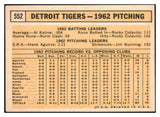 1963 Topps Baseball #552 Detroit Tigers Team EX+/EX-MT 494049