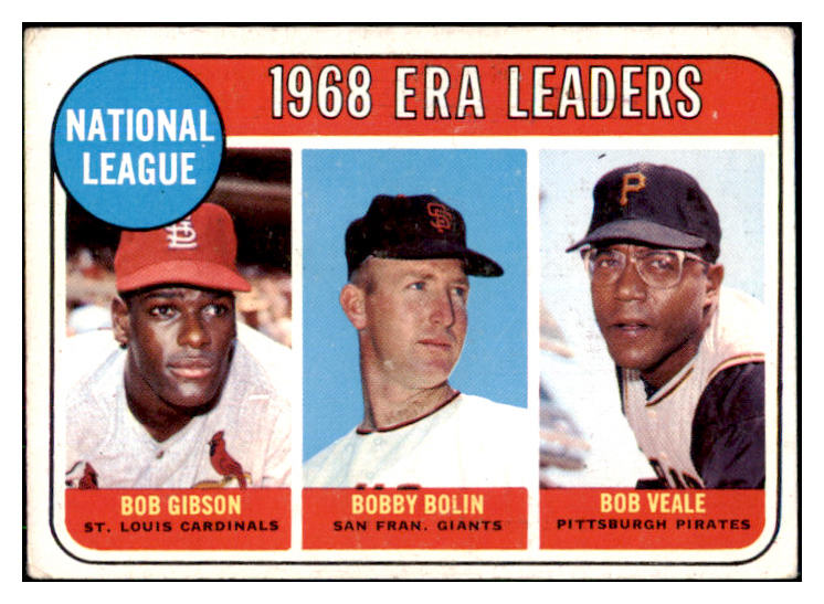 1969 Topps Baseball #008 N.L. ERA Leaders Bob Gibson VG-EX 494067