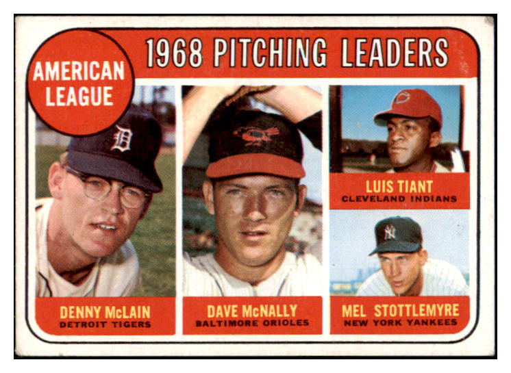 1969 Topps Baseball #009 A.L. Win Leaders Denny McLain VG-EX 494071