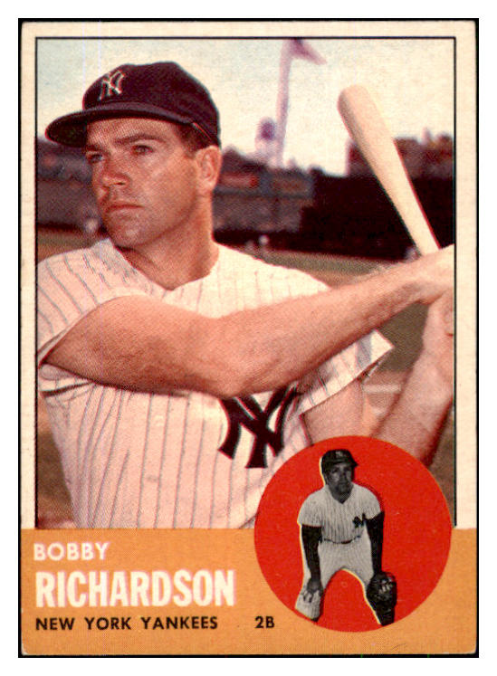 1963 Topps Baseball #420 Bobby Richardson Yankees EX+/EX-MT 494089