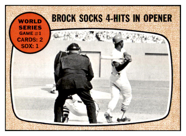 1968 Topps Baseball #151 World Series Game 1 Lou Brock NR-MT 494098