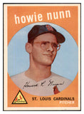 1959 Topps Baseball #549 Howie Nunn Cardinals EX-MT 494120