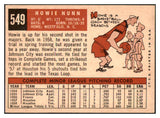 1959 Topps Baseball #549 Howie Nunn Cardinals EX-MT 494120