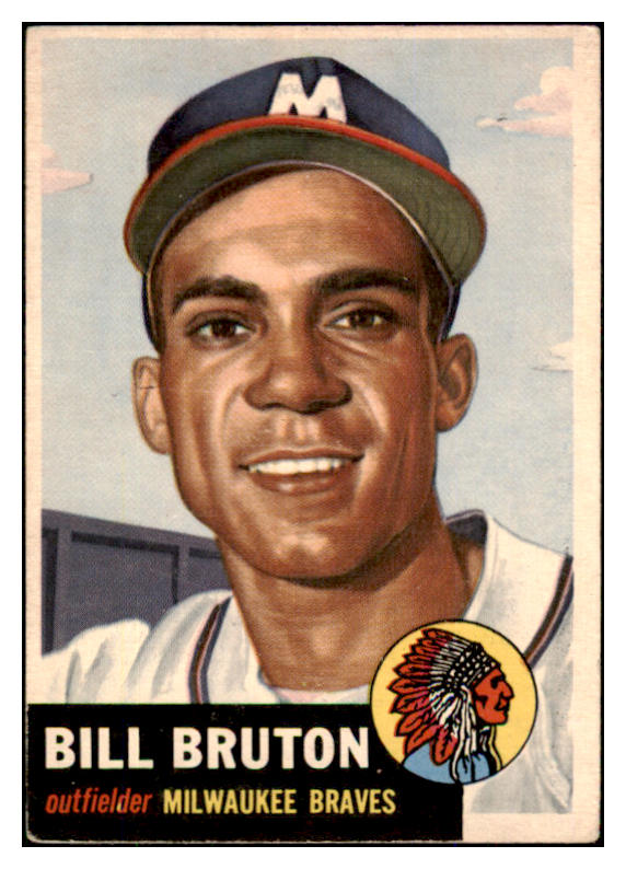 1953 Topps Baseball #214 Bill Bruton Braves VG 494127