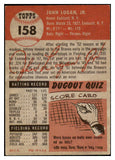 1953 Topps Baseball #158 Johnny Logan Braves VG 494128
