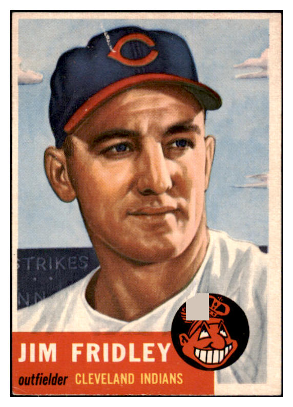 1953 Topps Baseball #187 Jim Fridley Indians VG-EX 494130