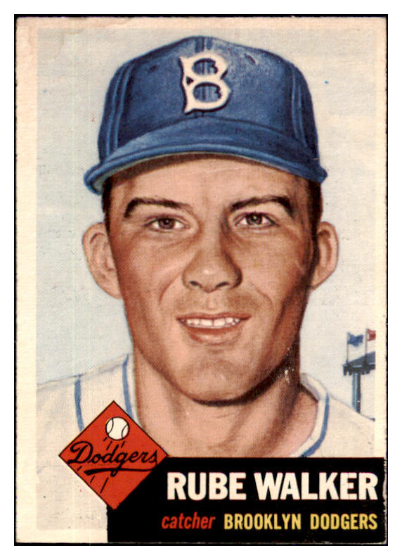 1953 Topps Baseball #134 Rube Walker Dodgers EX+/EX-MT 494136
